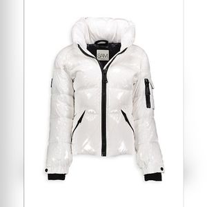 SAM. White freestyle puffer size small